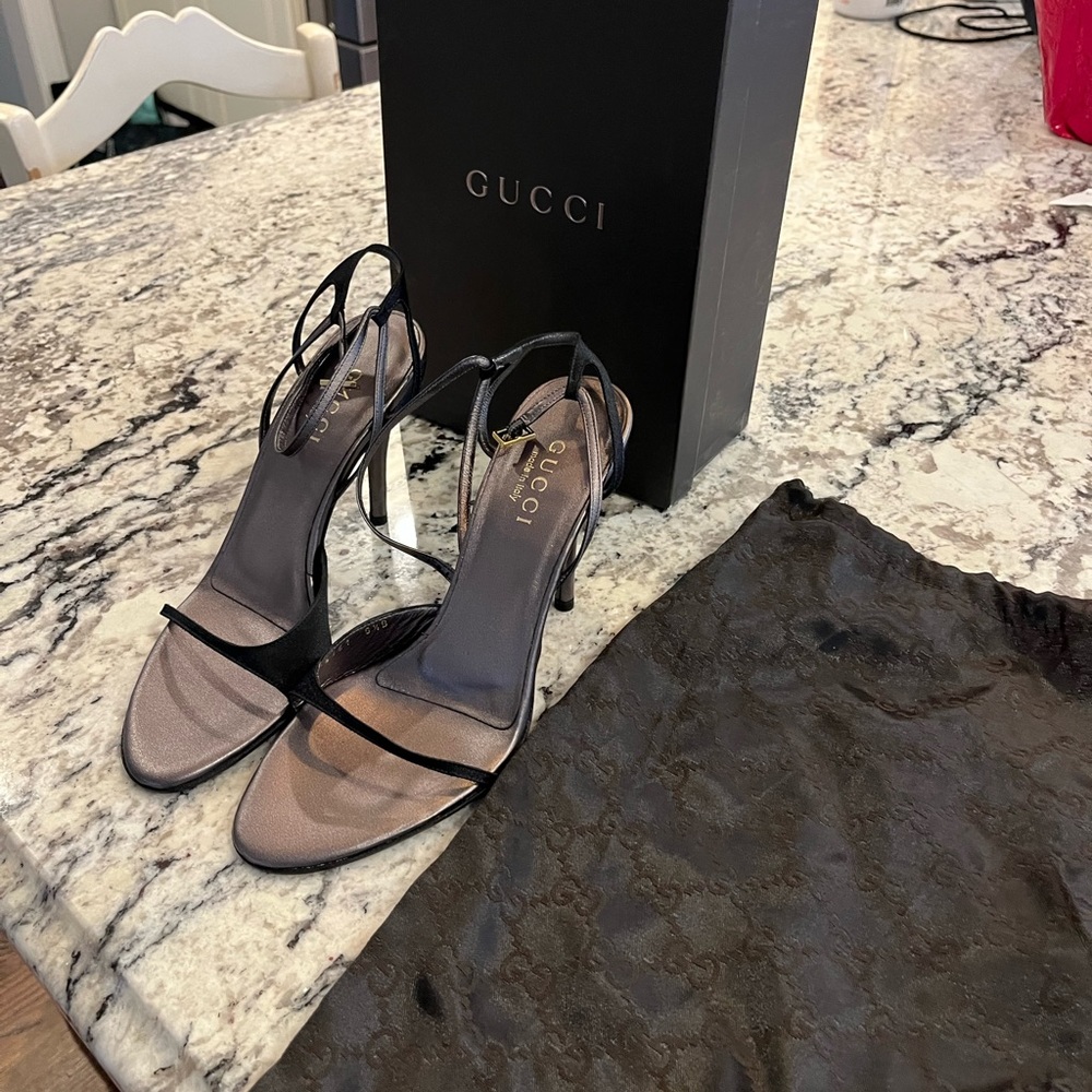 Gucci Sexy Satan & Leather Sandal
